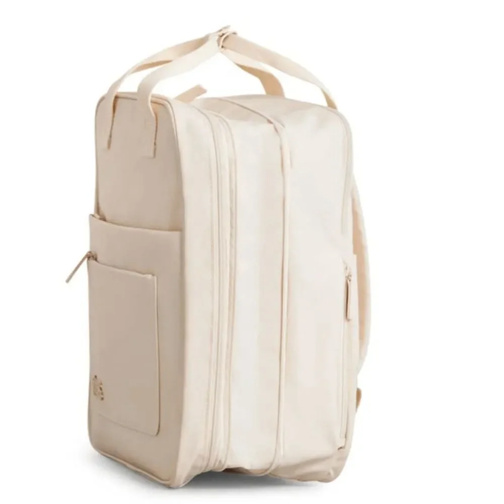 NWT BEIS The Expandable Backpack - Recycled Collection in BEIGE